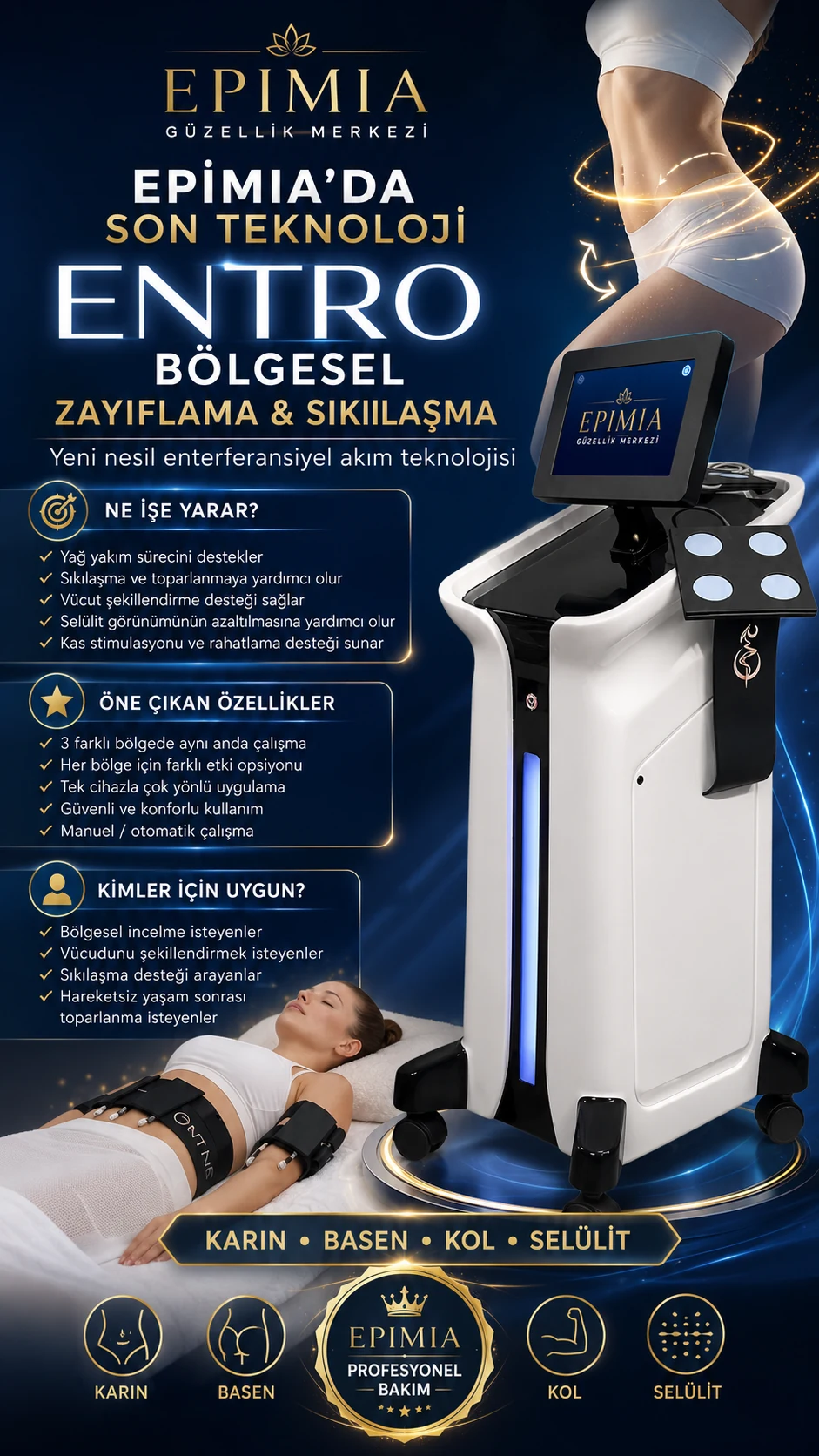Epimia ENTRO sıkılaşma ve bölgesel incelme premium görsel