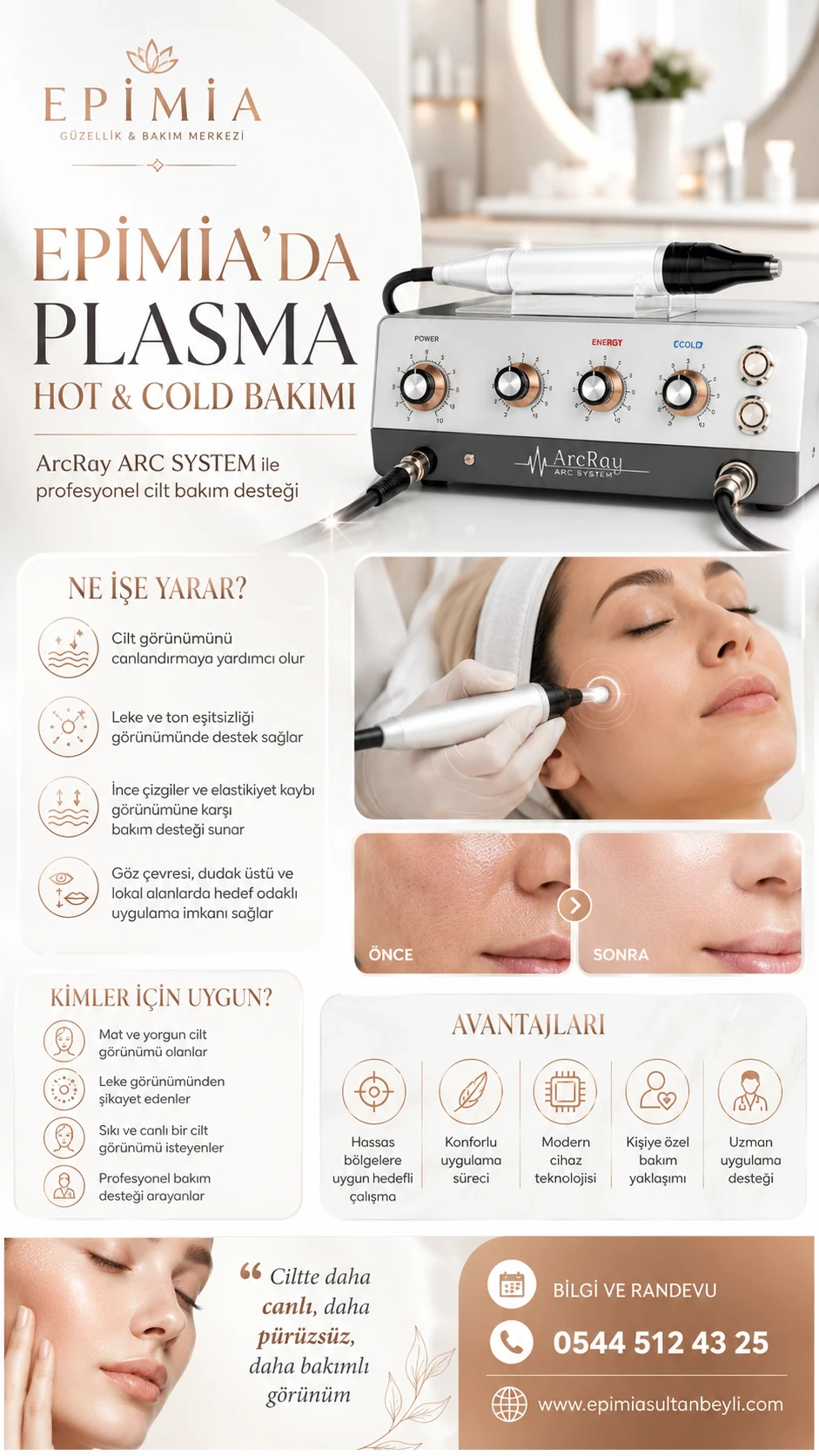Epimia Plasma Hot Cold cilt tonu ve leke bakım görseli